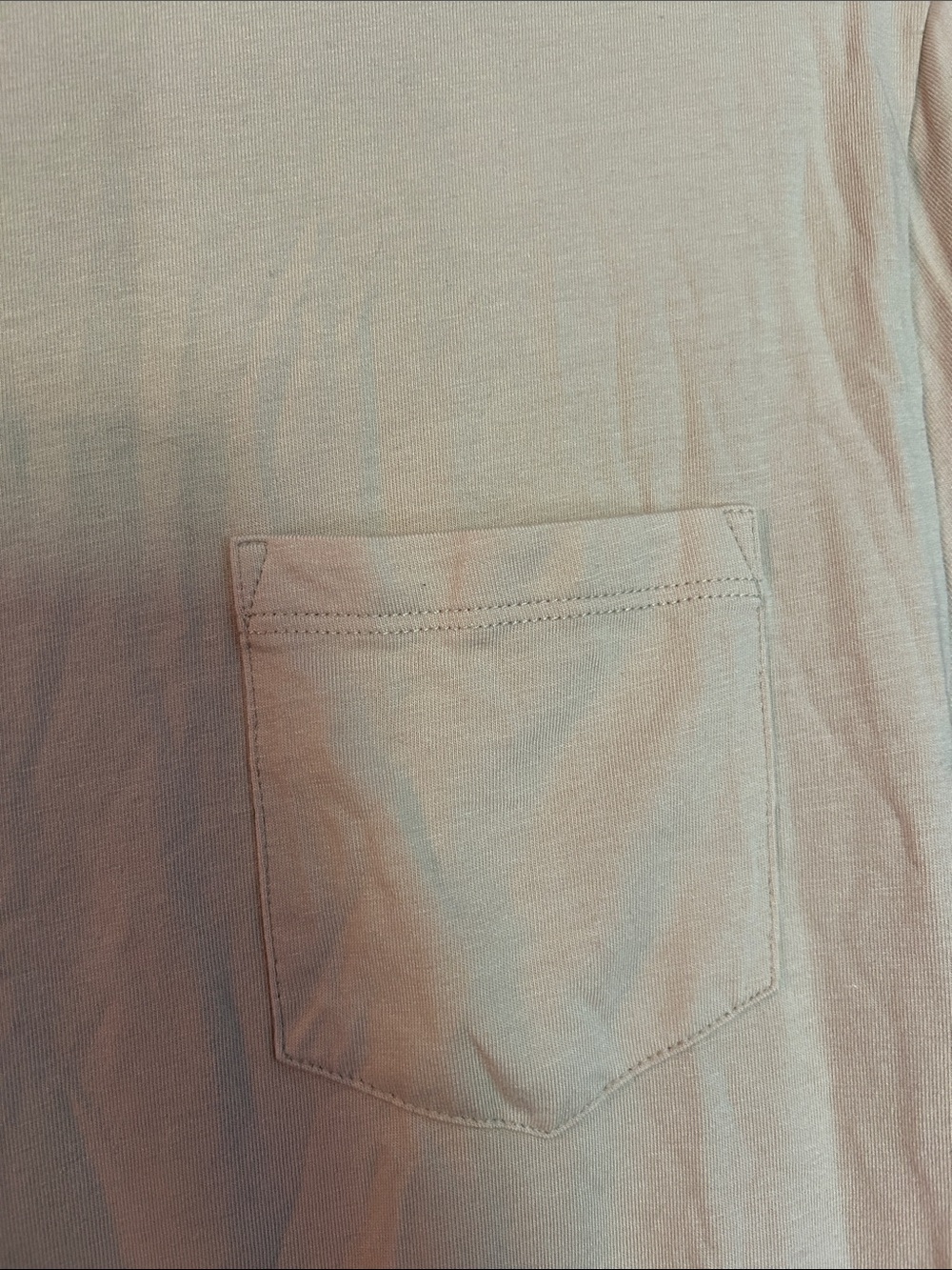 Soft Cotton Pocket Tee - Beige - Picture 3 of 4